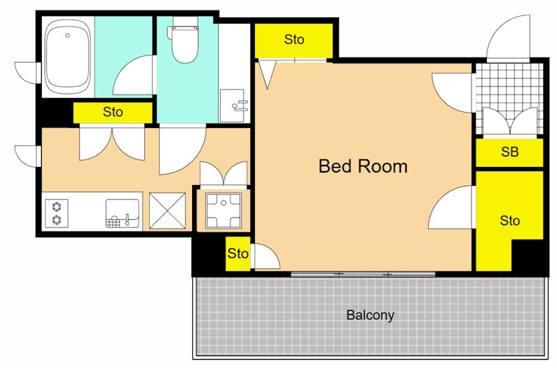 KDXレジデンス品川シーサイド 615号室 間取り