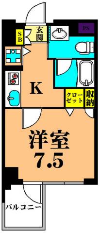 プライマル大井仙台坂 805号室 間取り