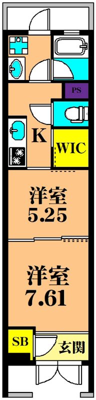 Kukuna Omori 102号室 間取り