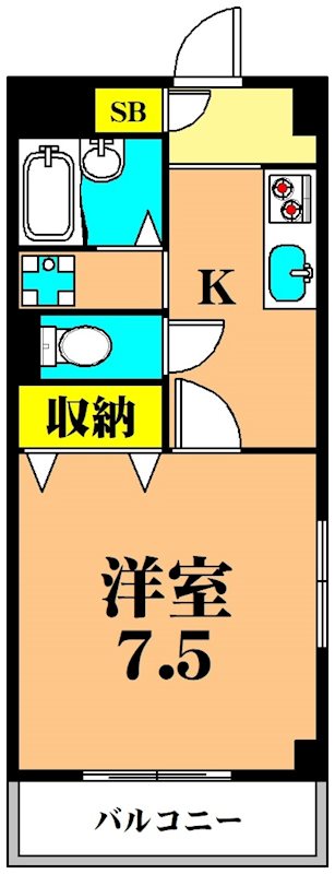 チャペルヒル東大井   106号室 間取り