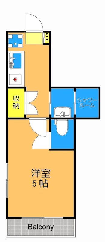 杉田ハイツ西大井 206号室 間取り