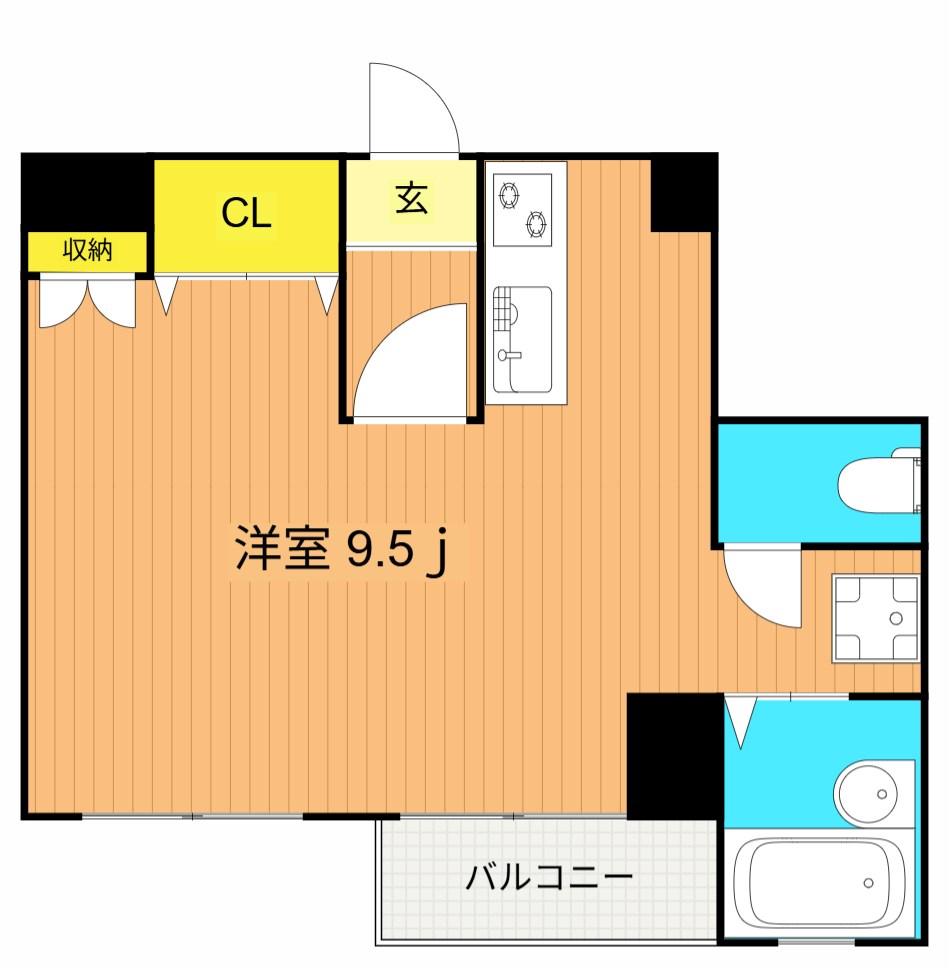 ステラK 1C号室 間取り