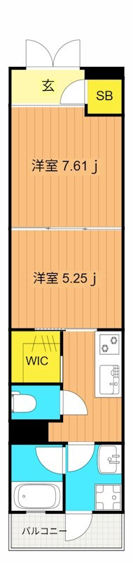 KuKuna　Omori  102号室 間取り