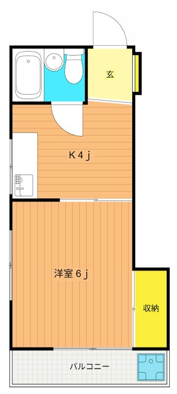 小野荘 202号室 間取り