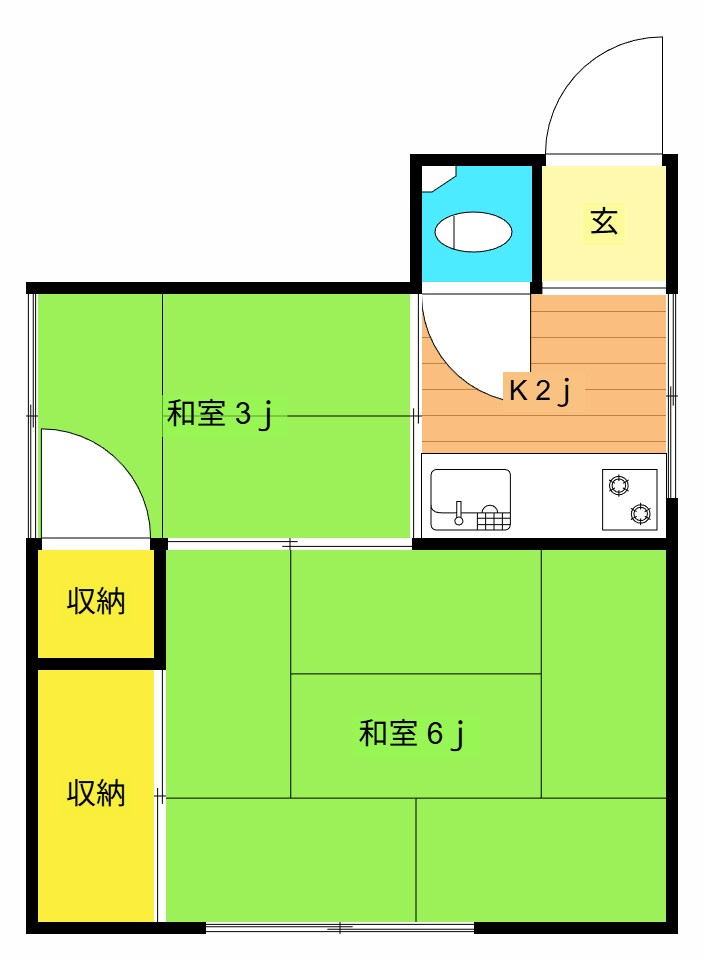 小山２丁目アパートメント 202号室 間取り