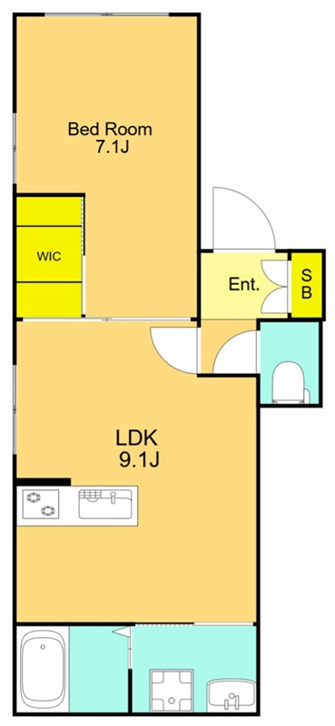 メゾンアサガ 101号室 間取り