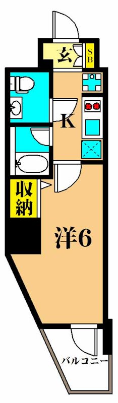 Log品川サンズ 203号室 間取り