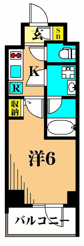 プレミアムキューブ大井町#mo 402号室 間取り