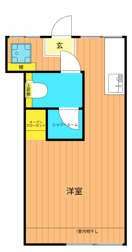 平塚荘 202号室 間取り