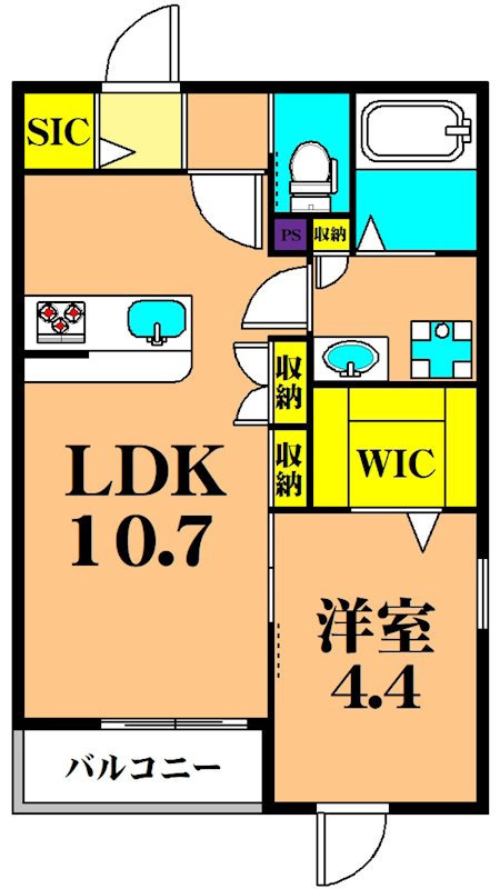 ルナネージュ南品川 302号室 間取り