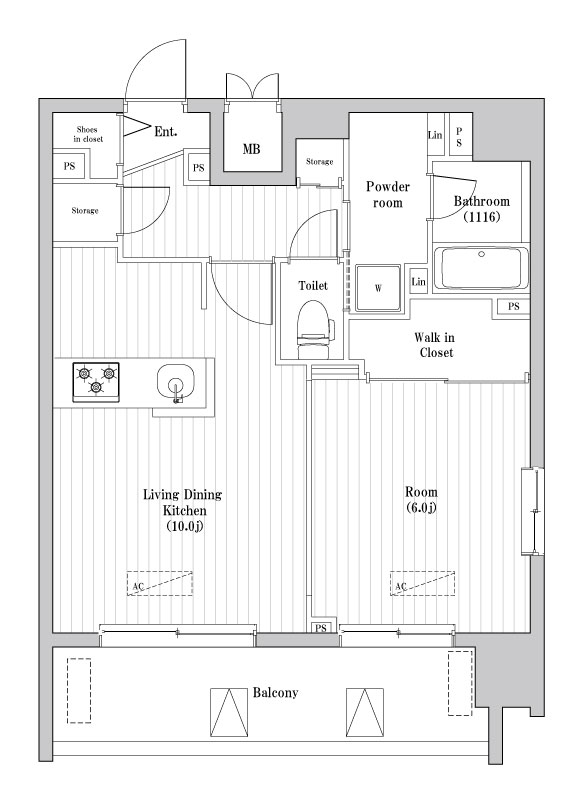 大森海岸レジデンス 1202号室 間取り