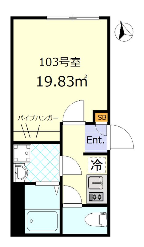 ワンネス西品川 103号室 間取り