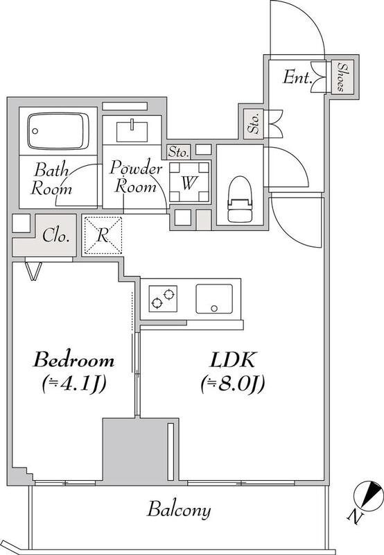 ルミーク北品川  605号室 間取り