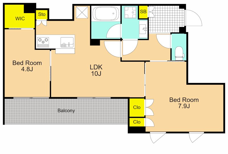 コンフォリア・リヴ南品川 506号室 間取り