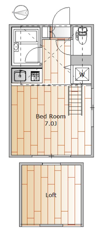 アワーズＭ C号室 間取り