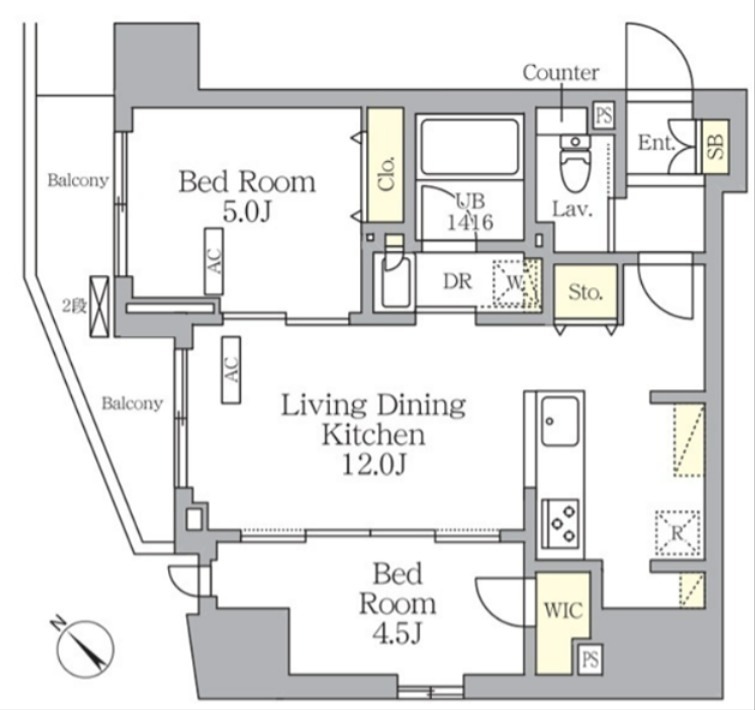 プライムガーデン大森 206号室 間取り