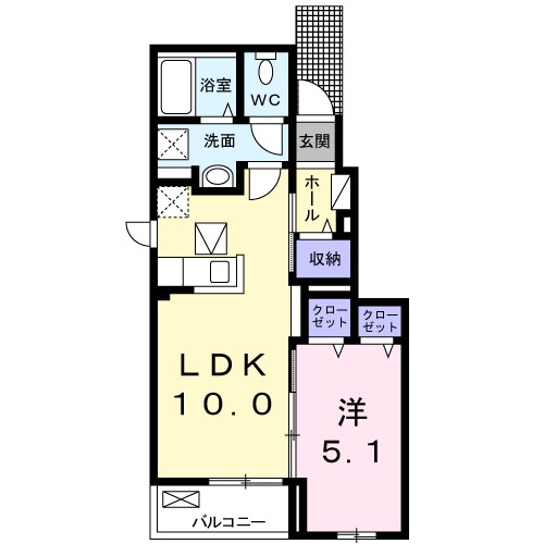 サニーベールＫ 102号室 間取り