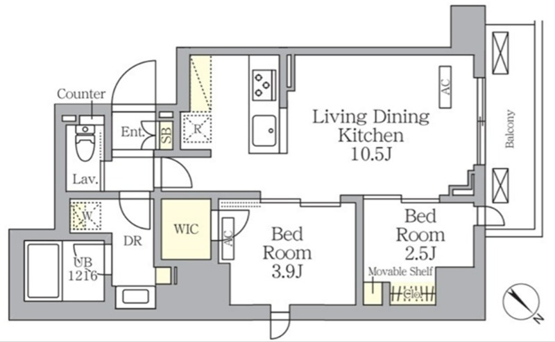 プライムガーデン大森 403号室 間取り
