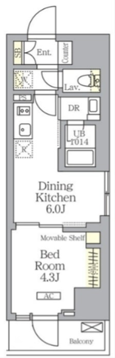 プライムガーデン大森 801号室 間取り
