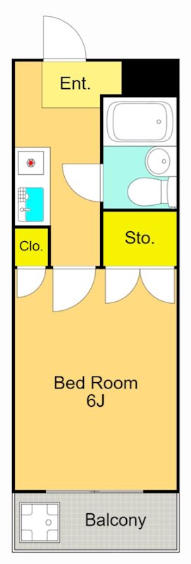 クレストドーセン 408号室 間取り