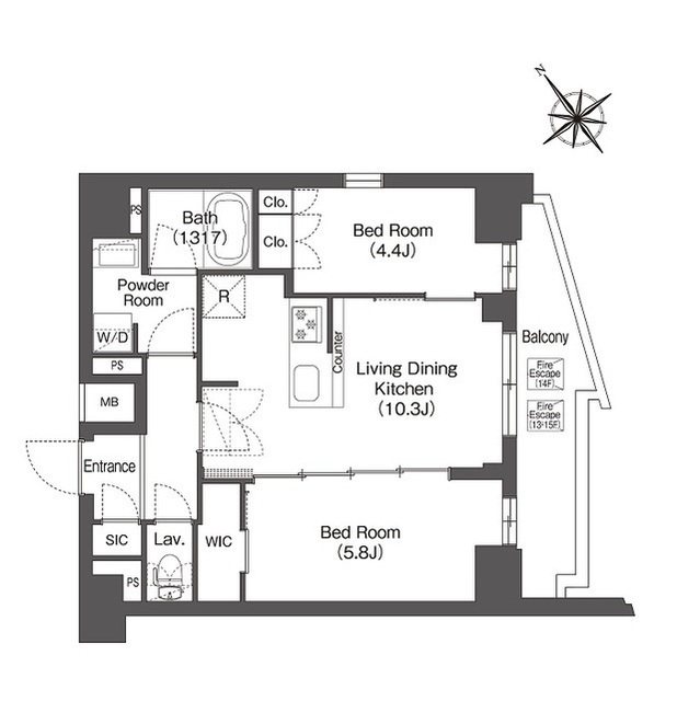 コンフォリア東大井Ⅱ 間取り図