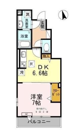リヴェール等々力　B 101号室 間取り