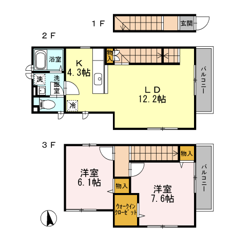 大岡山ハウス 201号室 間取り