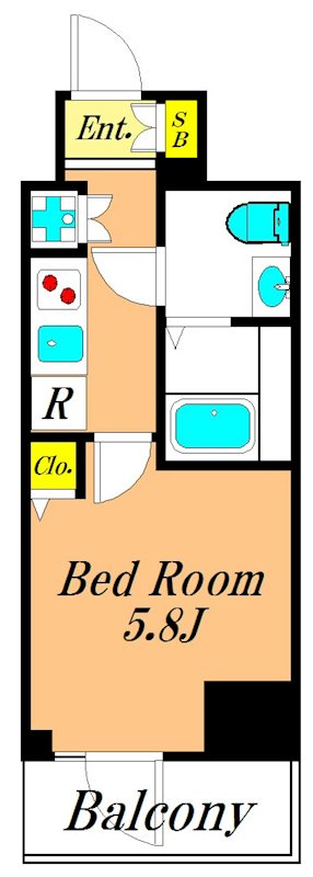 プライマル品川大森海岸 904号室 間取り