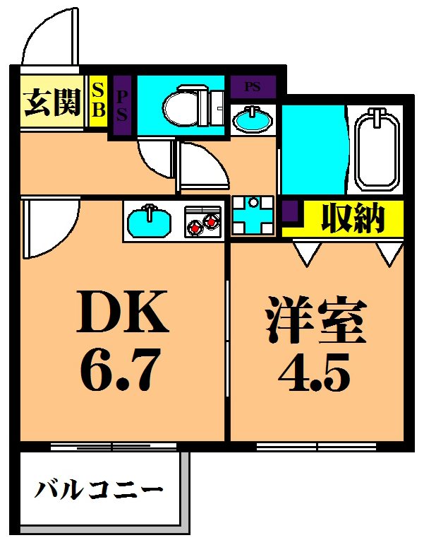 ウィステリア品川二葉 207号室 間取り