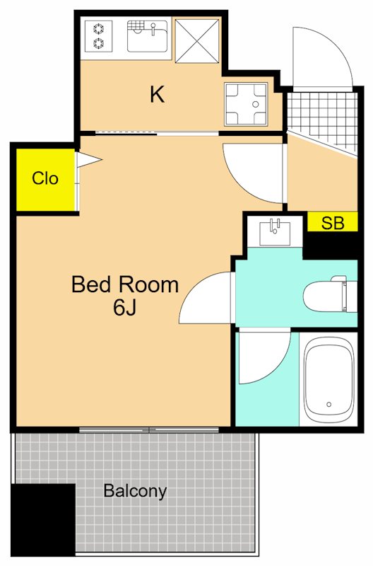 HY's品川南大井  802号室 間取り