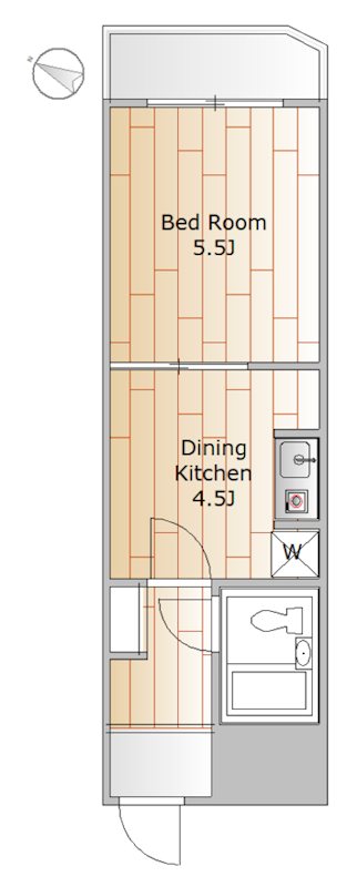 センチュリー学芸大 403号室 間取り