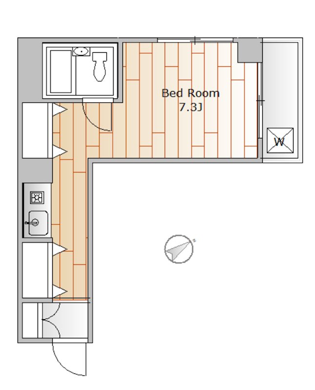 メディアビル 302号室 間取り