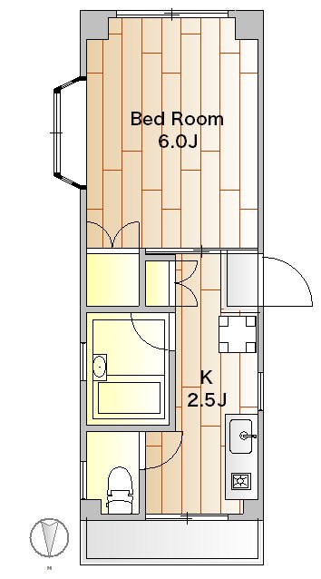 小柳ハイツ 102号室 間取り