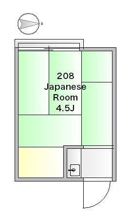 裕美荘 208号室 間取り