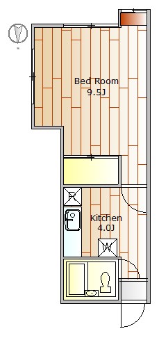 希望荘 201号室 間取り