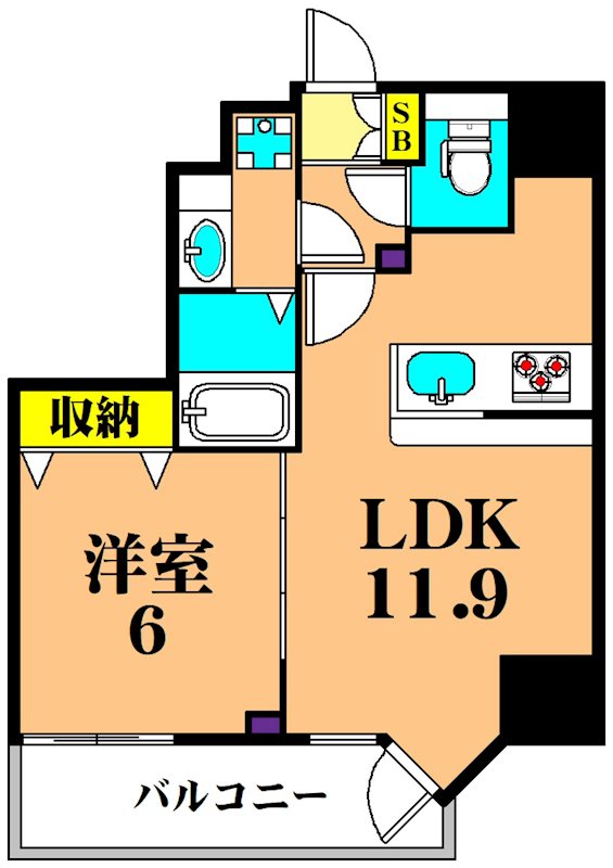 プライマル品川大森海岸  1501号室 間取り