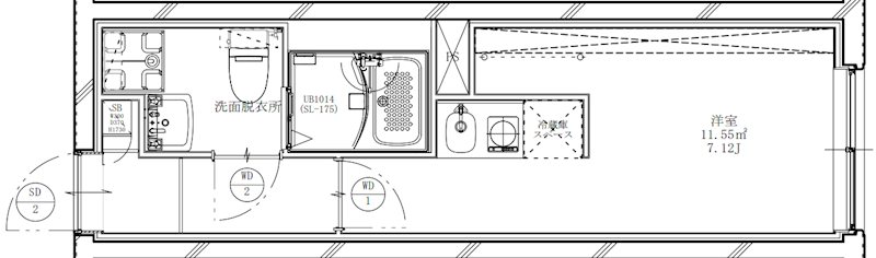 フラシア新蒲田 302号室 間取り
