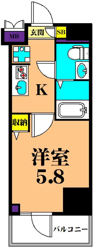 プライマル品川大森海岸 904号室 間取り