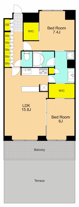 パシフィックレジデンス目黒本町 102号室 間取り