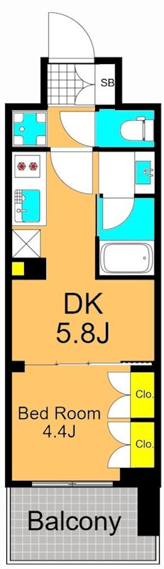Brillia ist 大井町 407号室 間取り