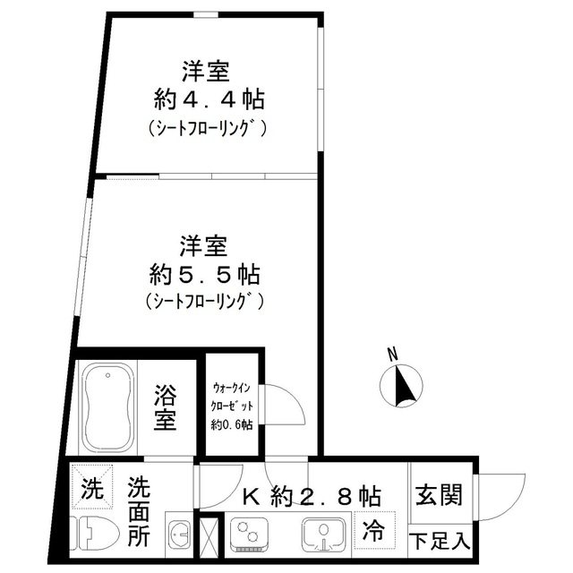 STRIPES東大井 201号室 間取り