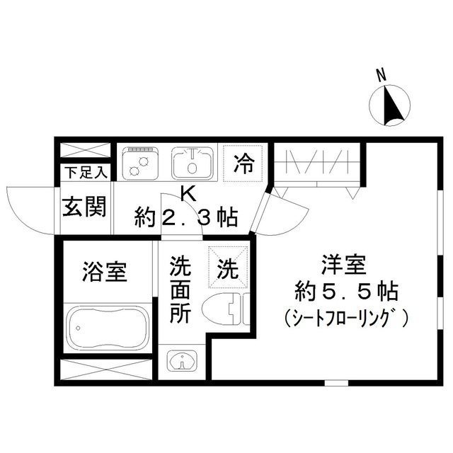 STRIPES東大井 203号室 間取り