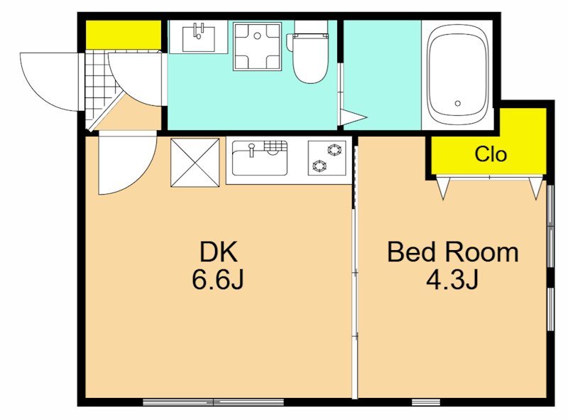 STRIPES東大井 103号室 間取り
