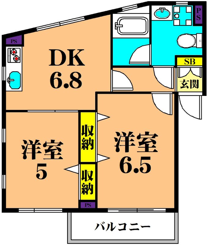 WELL House 東大井 C102号室 間取り