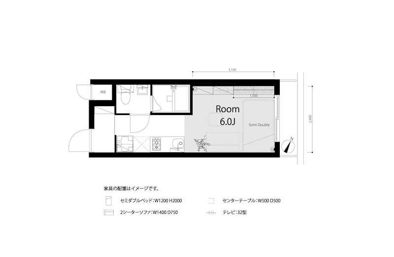 マツク千束コート 間取り図