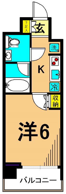 プレール・ドゥーク南品川 309号室 間取り
