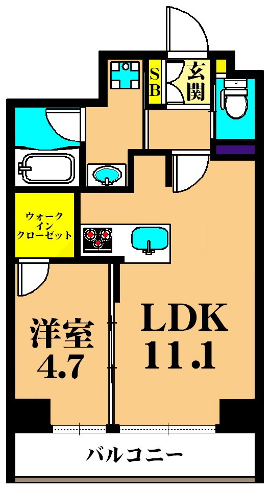 フレンシア大森山王 404号室 間取り