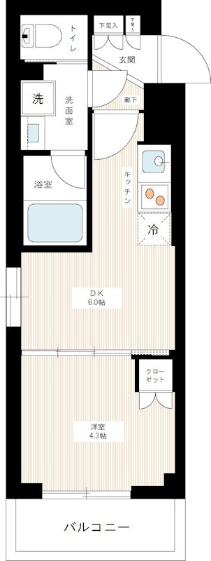 ハーモニーレジデンスクロスゲート 0408号室 間取り
