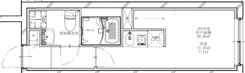 フラシア新蒲田 201号室 間取り