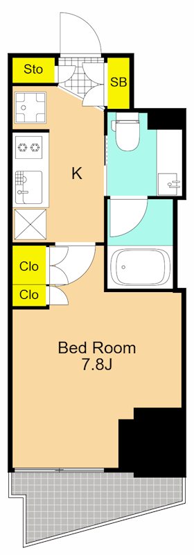 シーズンフラッツ大井町 304号室 間取り
